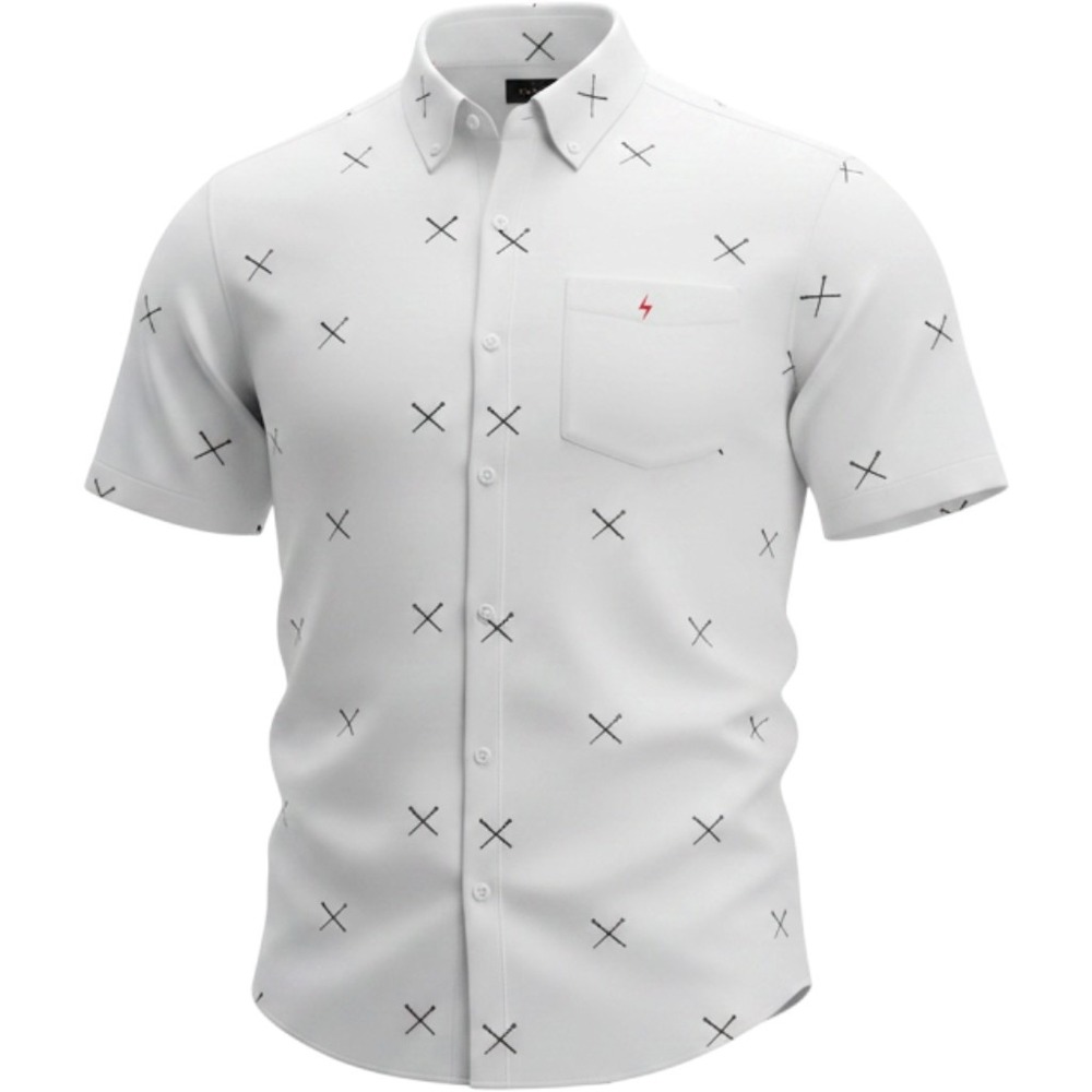 Vans x Harry Potter Mens XXL Button Up‎ Shirt White Short Sleeve Wands Lightning